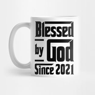 Blessed By God Since 2021 2nd Birthday Mug